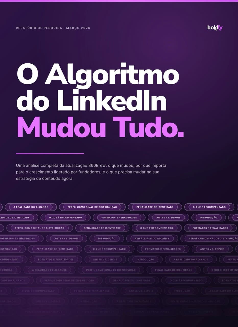 Capa do report O Algoritmo do LinkedIn Mudou Tudo