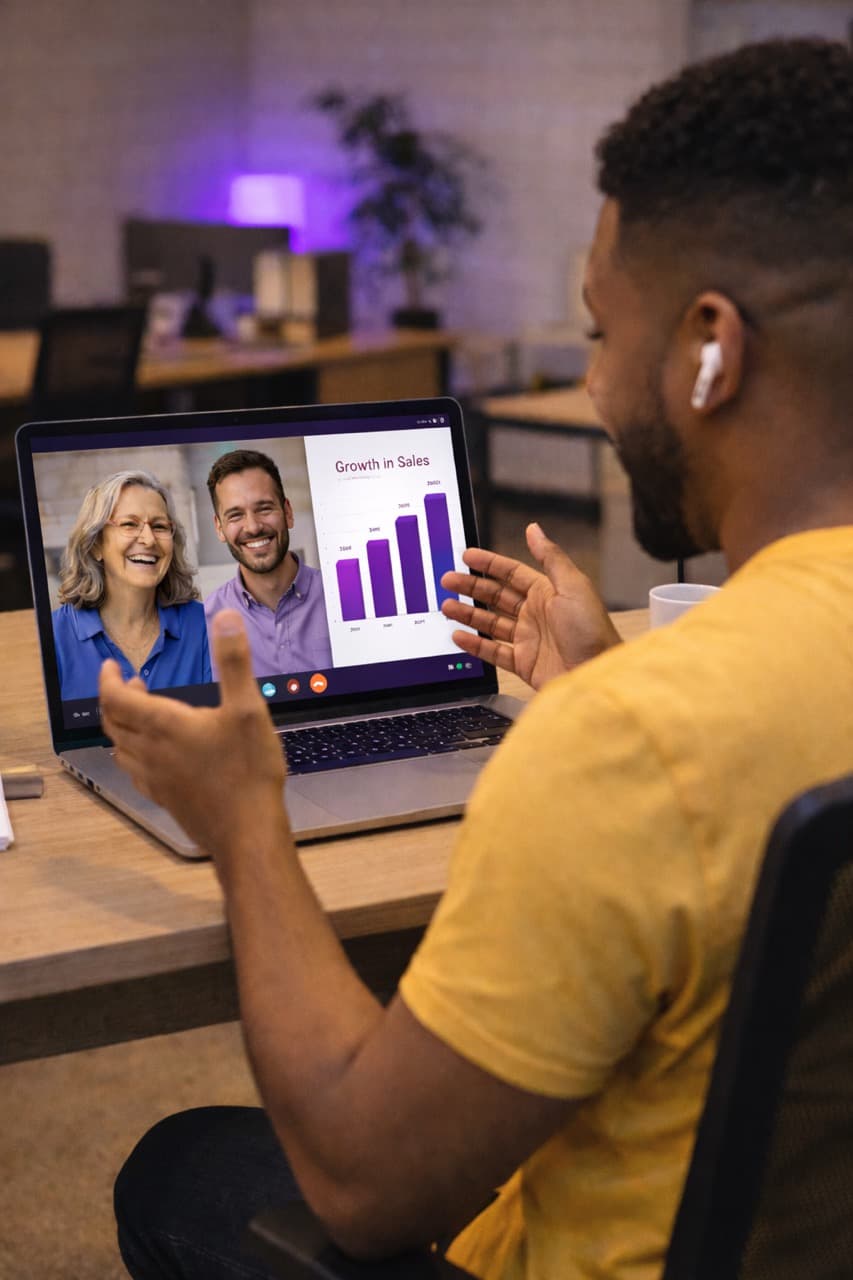 Vendedor B2B construindo autoridade no LinkedIn antes de abordar prospect com a Boldfy